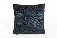 Blue Veda Rose 18 Inch Throw Pillow