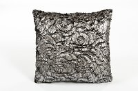 Silver Veda Rose 18 Inch Throw Pillow