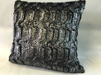 Silver Leaf 18 Inch Throw Pillow
