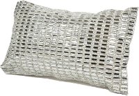 Silver Baguette Throw Pillow