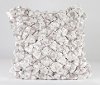 Shimmer Pebble 18 Inch Platinum Throw Pillow