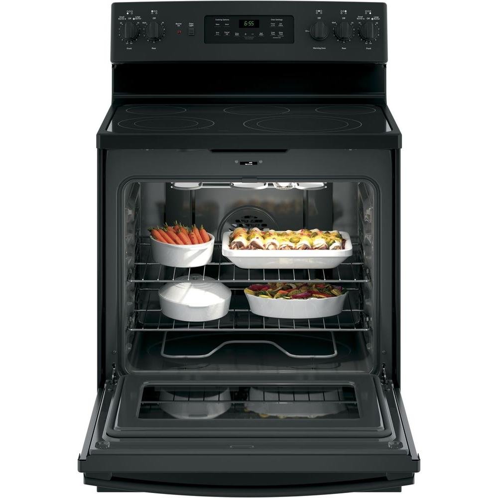 JB655DKBB GE 30 Inch Electric Convection Range - 5.3 cu. ft. Black-4