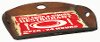 Clearance Hand Painted Teak Brown Open 24 Hours Serving Tray with Cut Out Handles