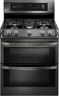 LDG4315BD LG Double Oven Gas Range - Black Stainless Steel