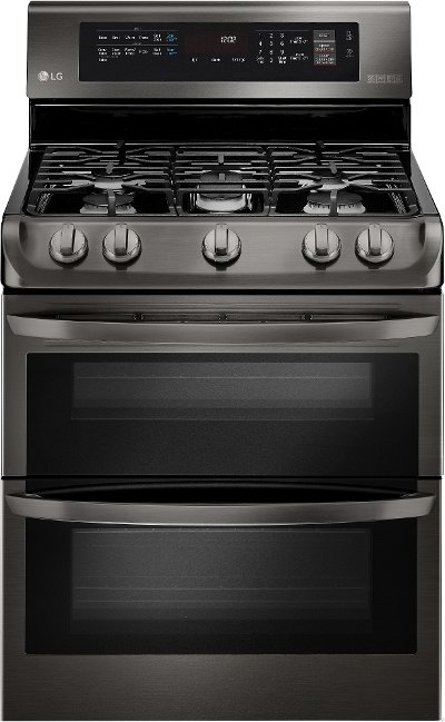 LDG4315BD LG Double Oven Gas Range - Black Stainless Steel
