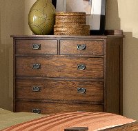 Classic Mission Brown Chest of Drawers - Oak Park