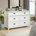 Soft White 6-Drawer Dresser - County Line