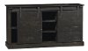 65 Inch Rustic Distressed Charred Oak TV Stand-2