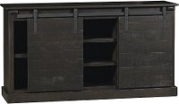 65 Inch Rustic Distressed Charred Oak TV Stand-2