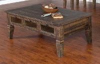 Rustic Tobacco Brown Coffee Table - Homestead