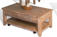 Distressed Lift Top Cocktail Table - Driftwood