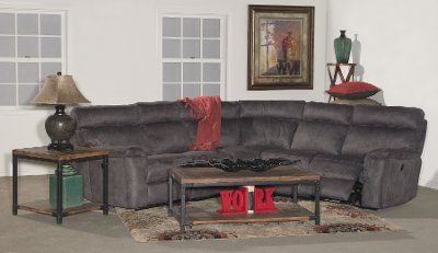 Gray 5 Piece Power Reclining Sectional Sofa - Maci
