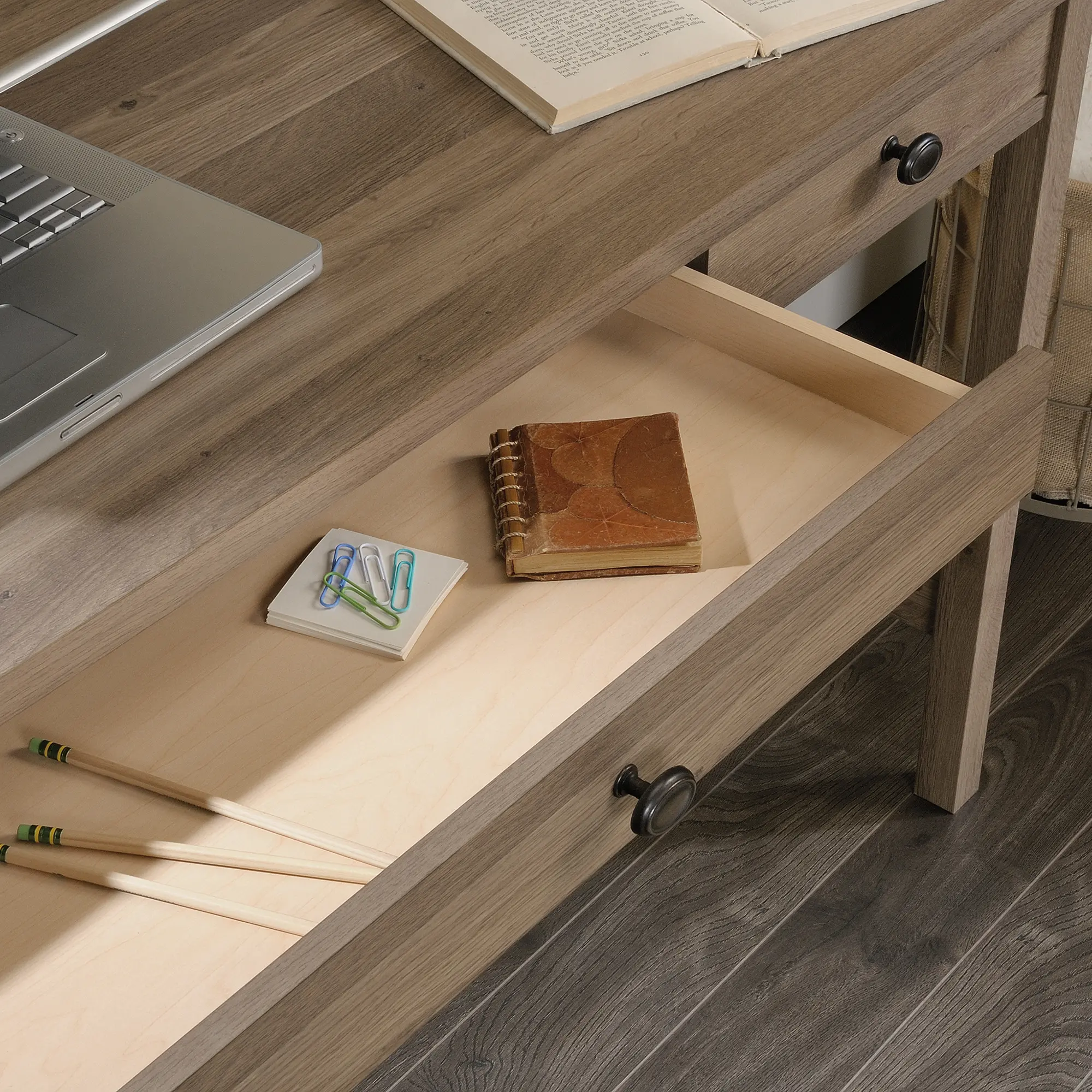 County Line Salt Oak Writing Desk-3