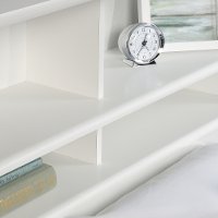 Soft White Twin Bookcase Headboard - County Line