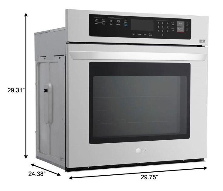 LWS3063ST LG 30 Inch Single Wall Oven - 4.7 cu. ft. Stainless Steel-5