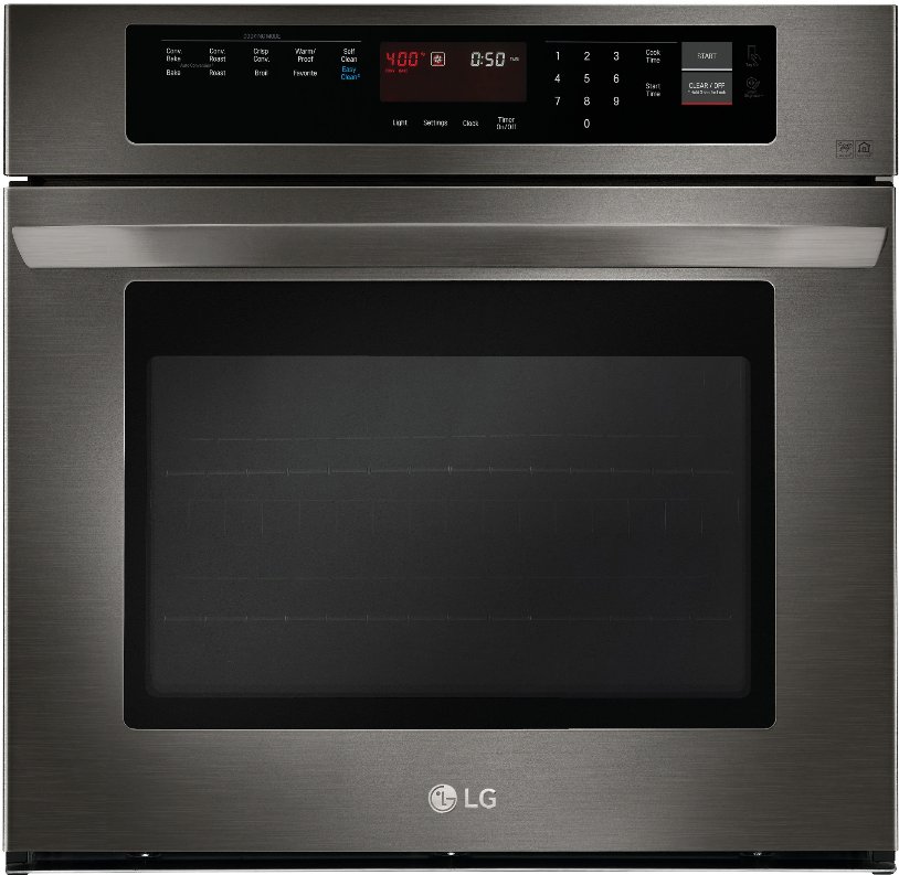 LWS3063BD LG 30 Inch Single Wall Oven with Convection - 4.7 cu. ft. Black Stainless Steel-1