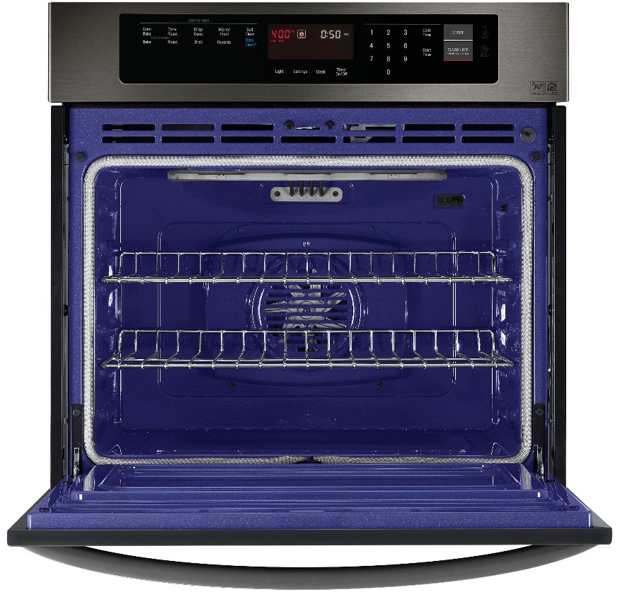 LWS3063BD LG 30 Inch Single Wall Oven with Convection - 4.7 cu. ft. Black Stainless Steel-2