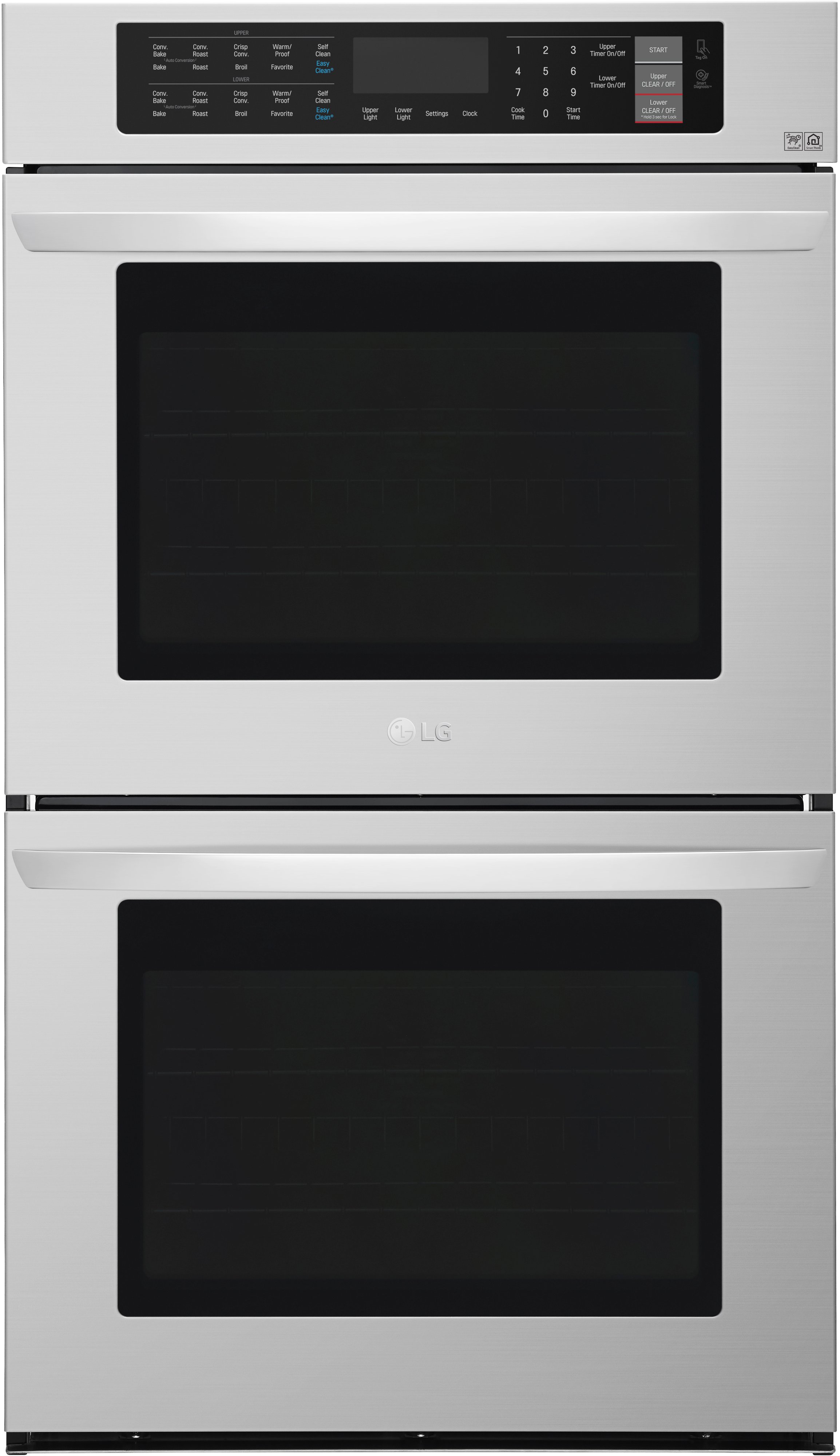 LWD3063ST LG 30 Inch Double Wall Oven - 9.4 cu. ft. Stainless Steel-1