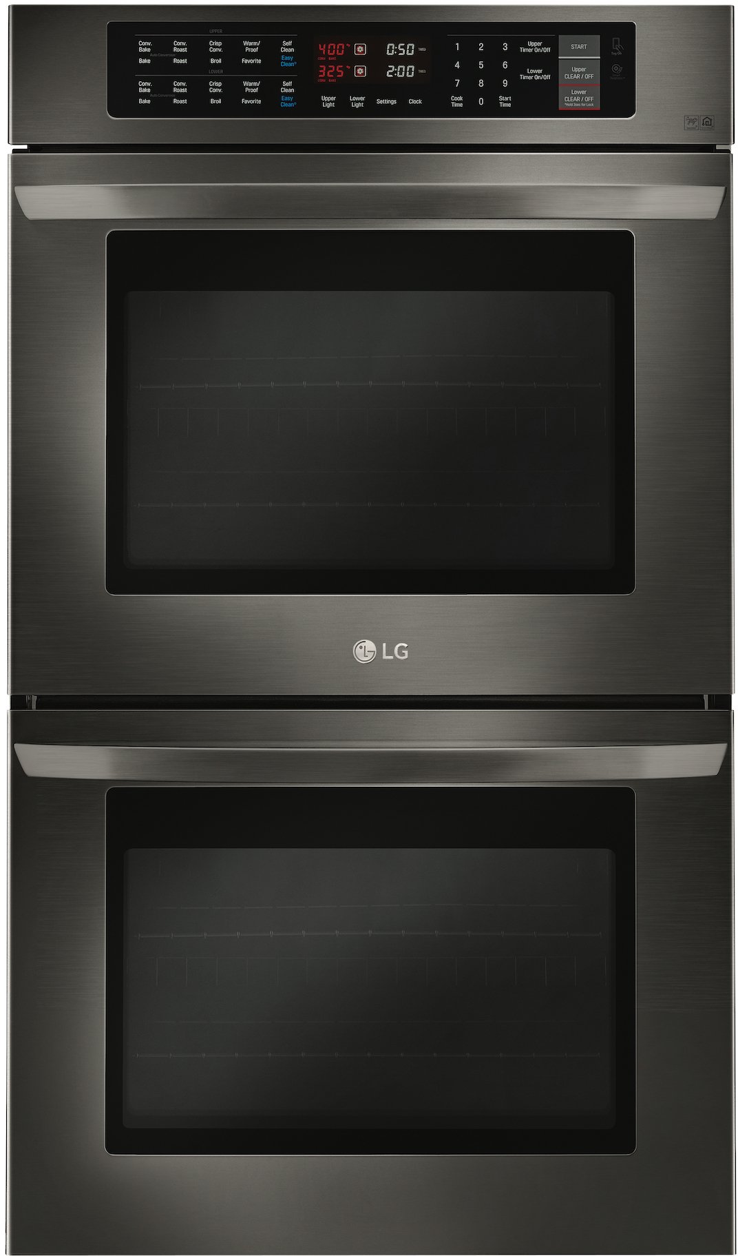 LWD3063BD LG 30 Inch Double Wall Oven - 9.4 cu. ft. Black Stainless Steel-1