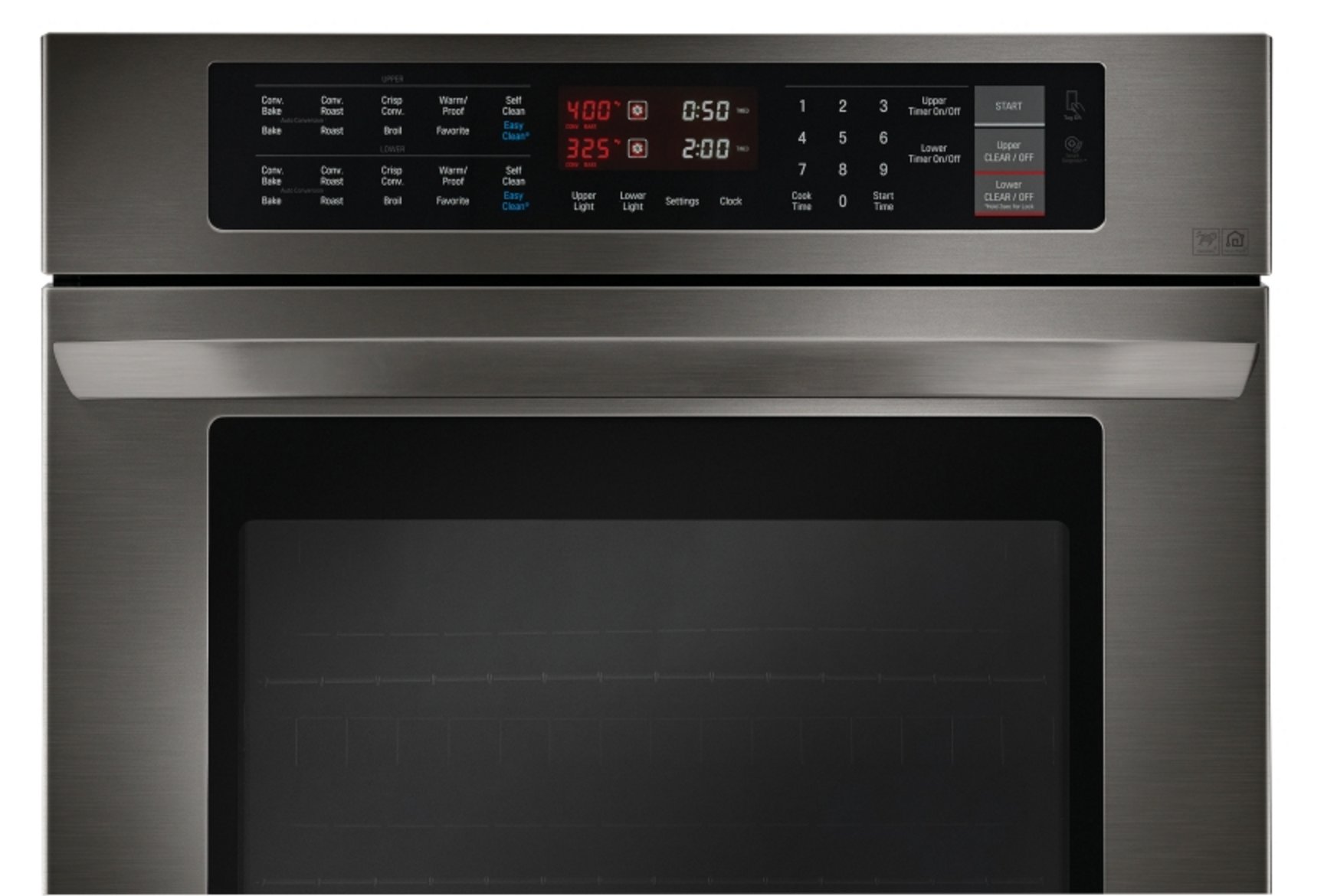 LWD3063BD LG 30 Inch Double Wall Oven - 9.4 cu. ft. Black Stainless Steel-3