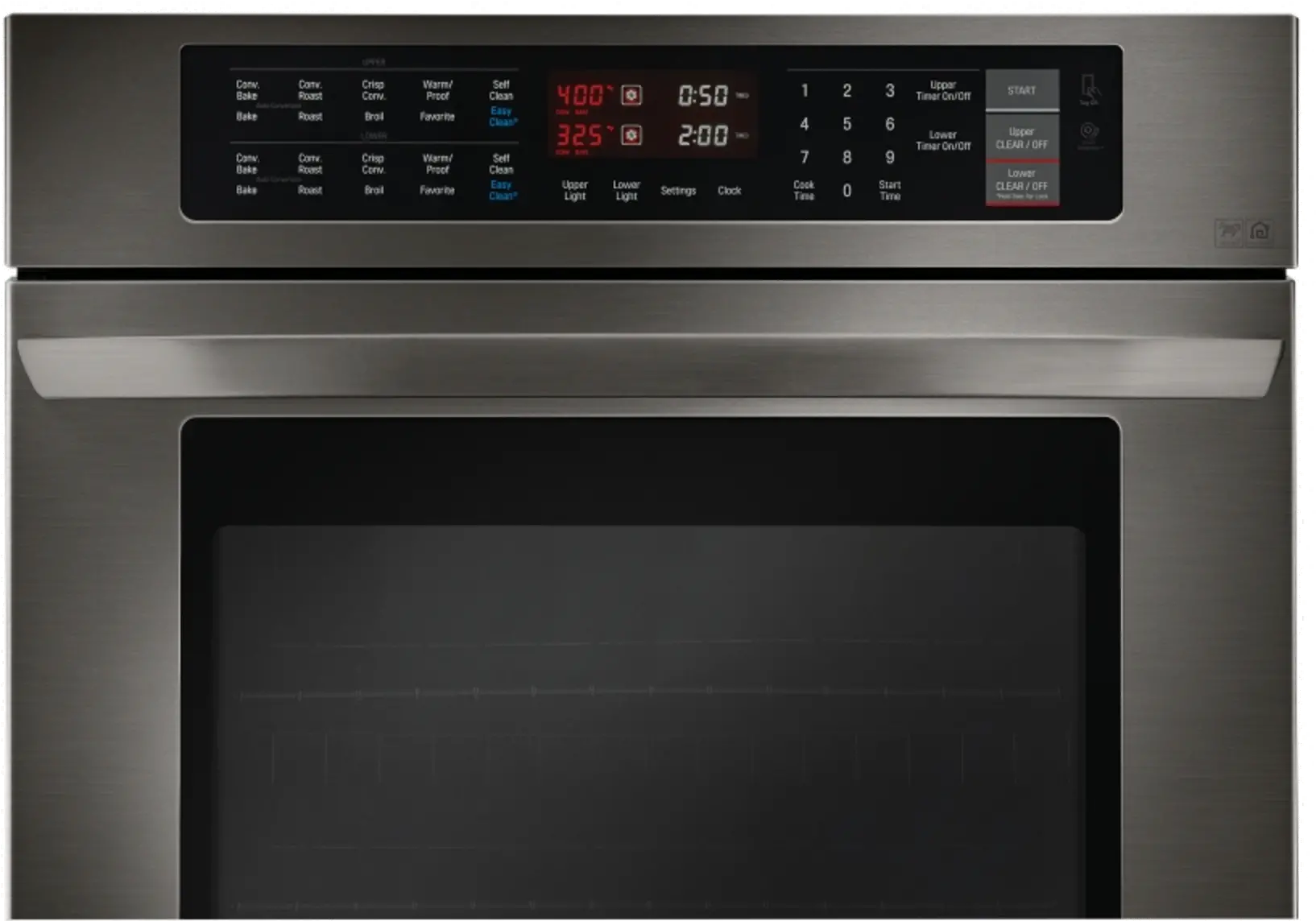 LWD3063BD LG 9.4 cu ft Double Wall Oven - 30 W Black Stainless Steel-3