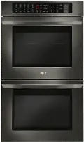 LWD3063BD LG 9.4 cu ft Double Wall Oven - Black Stainless Steel 30 Inch