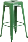 Green Metal Stackable Bar Stool