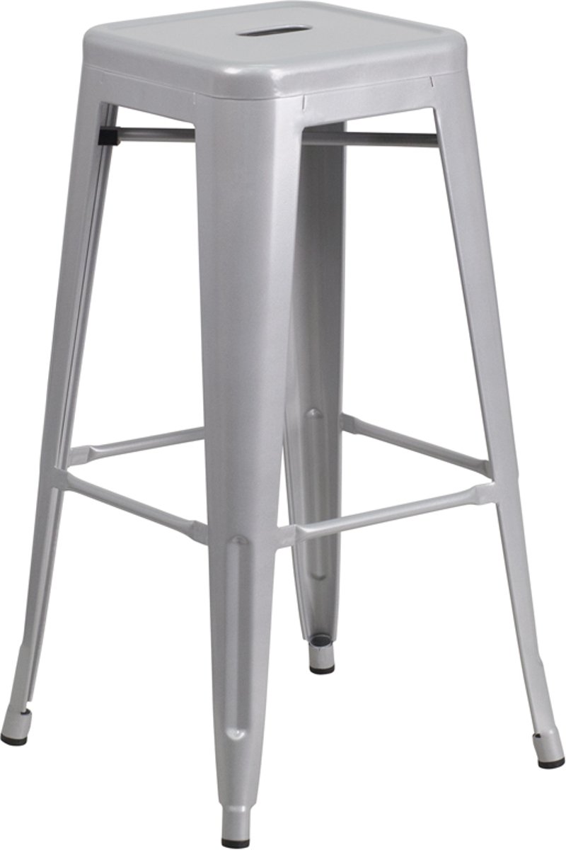 Backless Silver Metal Square Seat 30 Inch Bar Stool Rc Willey Backless Silver Metal Square Seat 30 Inch Bar Stool Rc Willey Furniture