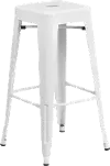 White Metal Stackable Bar Stool