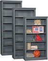 84 Inch Contemporary Gray Bookcase