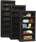 Cappuccino Brown 72 Inch Bookcase with Adjustable Shelves