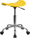 Vibrant Yellow Adjustable Tractor Seat Stool