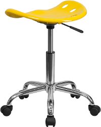 Vibrant Yellow Adjustable Tractor Seat Stool