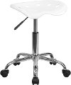 Vibrant White Adjustable Tractor Seat Stool-2