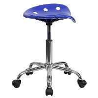Vibrant Nautical Blue Adjustable Tractor Seat Stool-2