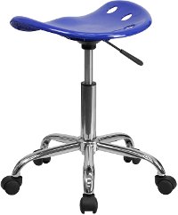 Vibrant Nautical Blue Adjustable Tractor Seat Stool-3