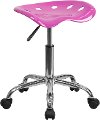 Vibrant Candy Heart Pink Adjustable Tractor Seat Stool