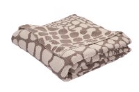 NTH01/GIRAFFE/THROW Taupe Gray and Turtle Dove Giraffe Throw