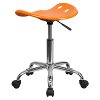 Vibrant Orange/Yellow Adjustable Tractor Seat Stool-2