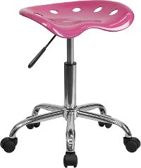 Vibrant Pink Adjustable Tractor Seat Stool