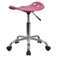 Vibrant Pink Adjustable Tractor Seat Stool-2