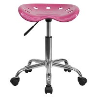Vibrant Pink Adjustable Tractor Seat Stool-3
