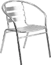 Aluminum Slatback Stack Chair