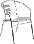 Aluminum Slatback Stack Chair