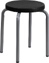 Heavy Duty Black Plastic Seat Stacking Stool