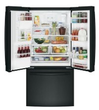 GFE24JGKBB GE 23.7 cu. ft. French Door Refrigerator - 33 Inch Black-3