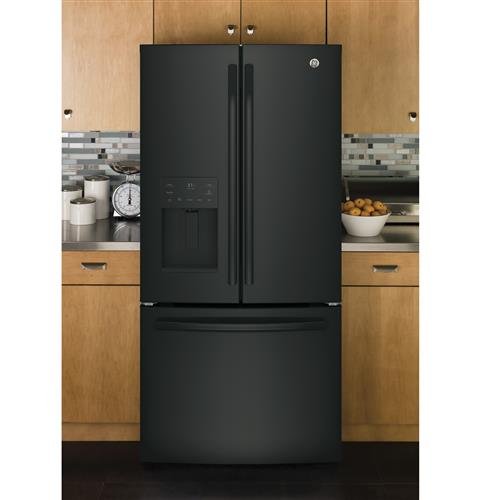 GFE24JGKBB GE 23.7 cu. ft. French Door Refrigerator - 33 Inch Black-7