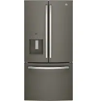 GFE24JMKES GE 23.7 cu ft French Door Refrigerator - 33 W Slate