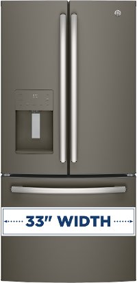 GFE24JMKES GE 23.7 cu. ft. French Door Refrigerator - 33 Inch Slate-5