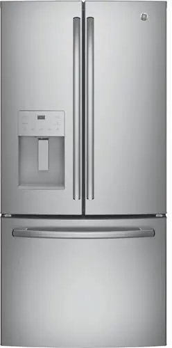 GFE24JSKSS GE 23.7 cu ft French Door Refrigerator - 33 W Stainless Steel-1